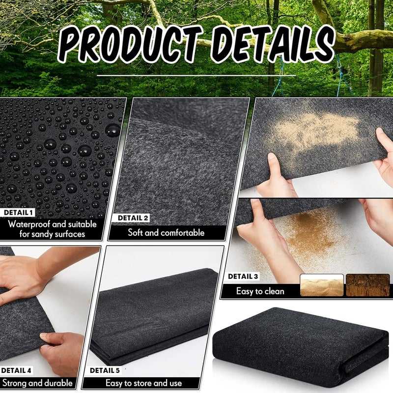 Haull Outdoor Storage Shed Floor Moat Waterproof Outdoor Carport Mat Thickened Soft Patio Furniture Pad Washable with Non Slip Backing, Storage Shed Not Included(4 x 3 ft) - Image 4